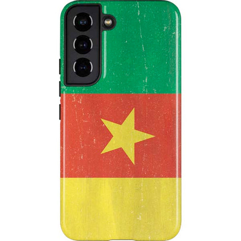 Cameroon Flag Distressed Galaxy S22 Pro Case